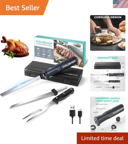 Cordless electric knife - knife, set